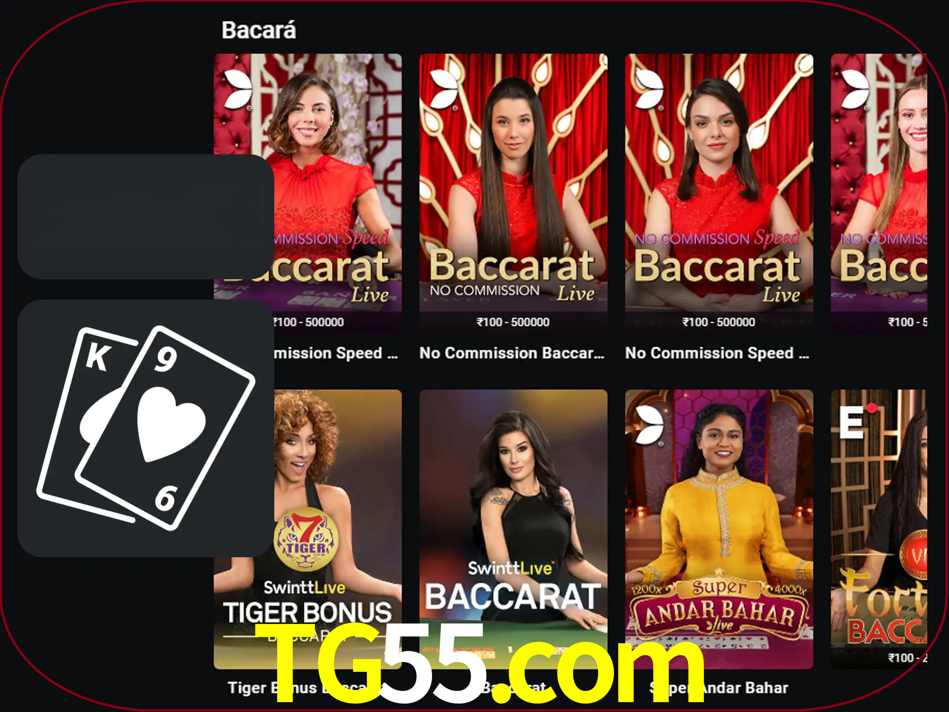 Ganhe muito dinheiro jogando jogos de bacará.